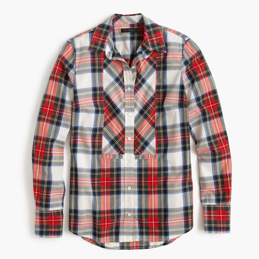 Petite Festive Plaid Button Up from J.Crew - 2P